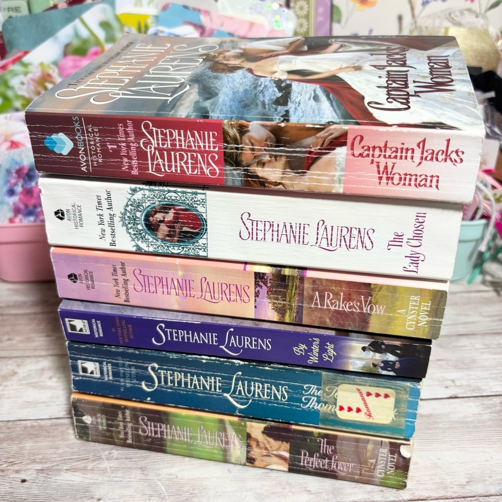 Lot Of 6 Stephanie Laurens Historical Romance Novels Books Cynster Bastion Club